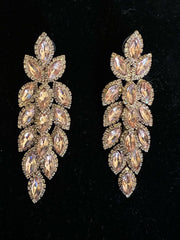 Earrings- Champagne Teardrop Chandelier