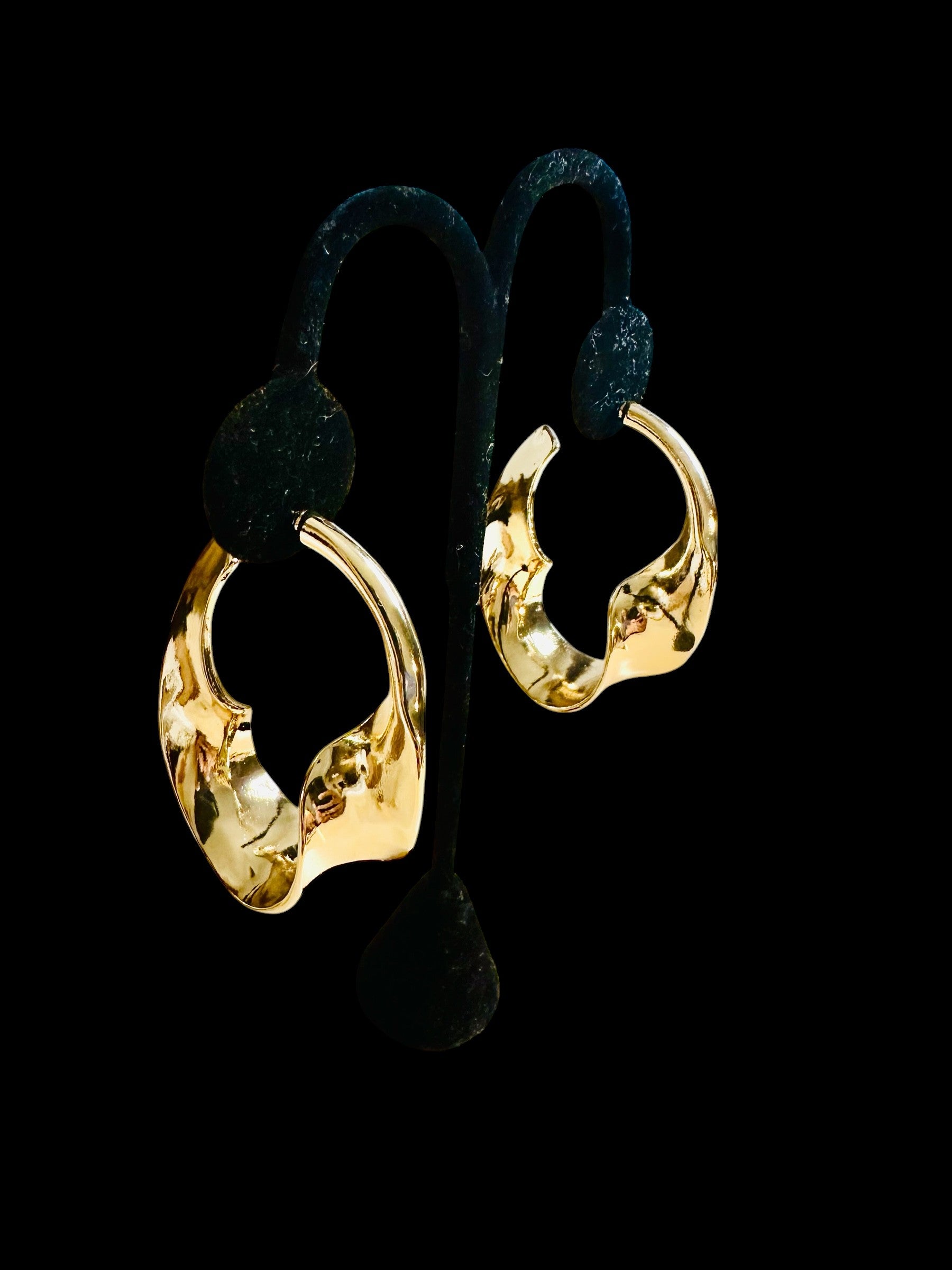 Twisted - Gold Hoop Earrings