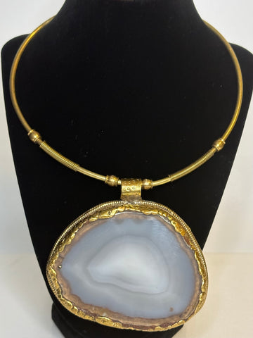 Tibet -Agate Pendant Choker