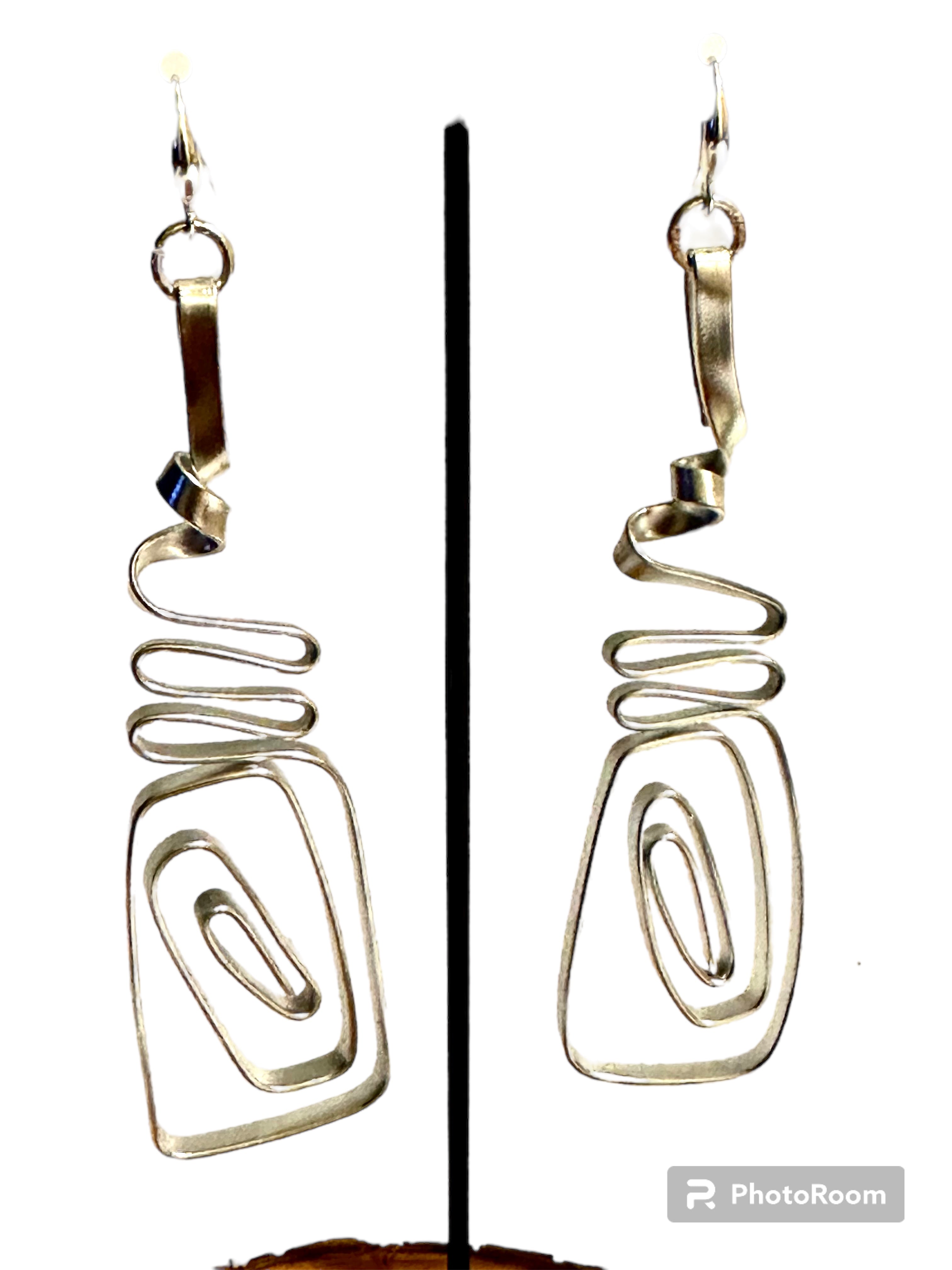 Earrings - Silver Pressing thru