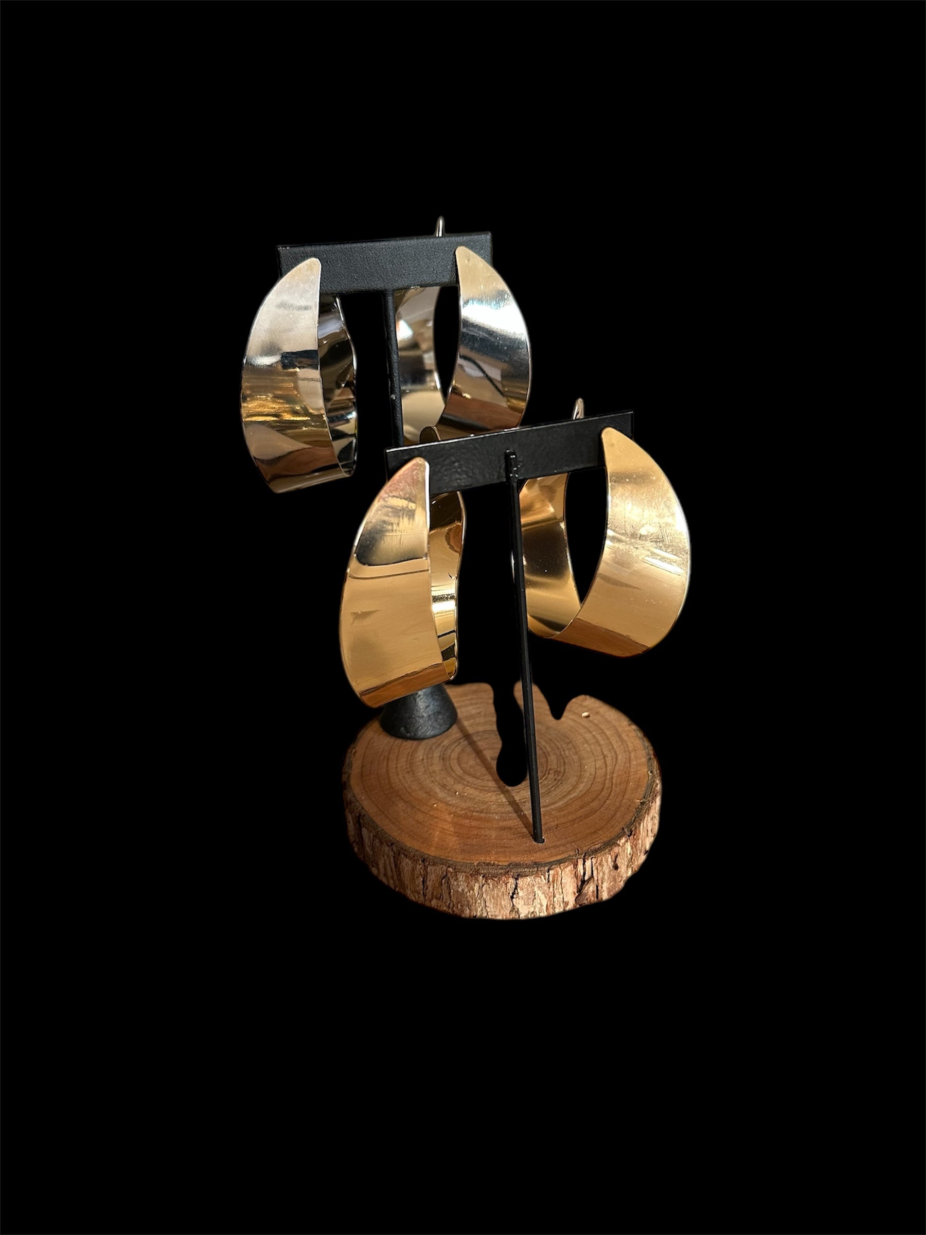 Earrings - Gold Tear Drop Hoop