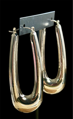Earrings - Oval Hoops