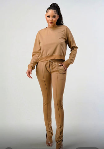 Taupe- Track Suit