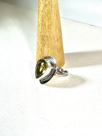 Rings- Citrine  Quartz tear drop