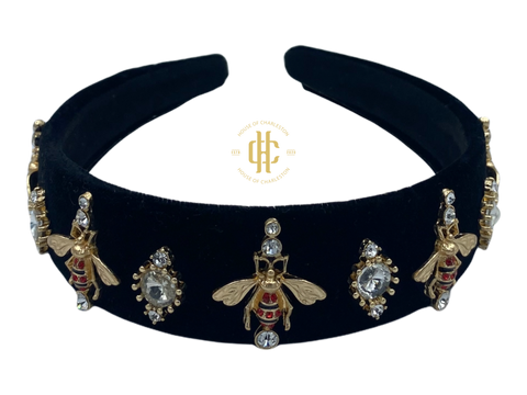 GG Bee Rhinestone Headband