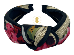 LV Inspired Mid Knot Cloth /Woven Headband