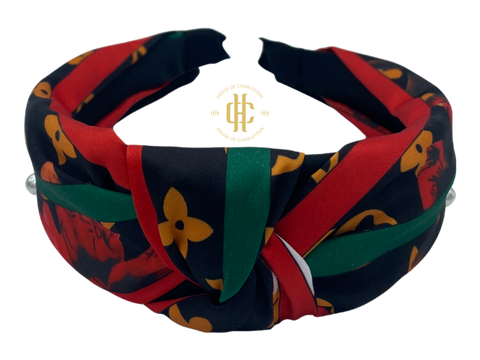 LV Inspired Mid knot Knotted Cloth Headband