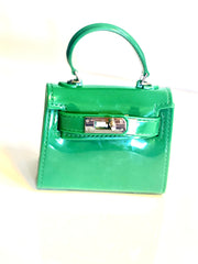 Handbag- Mini Green Glossy Jelly handbag