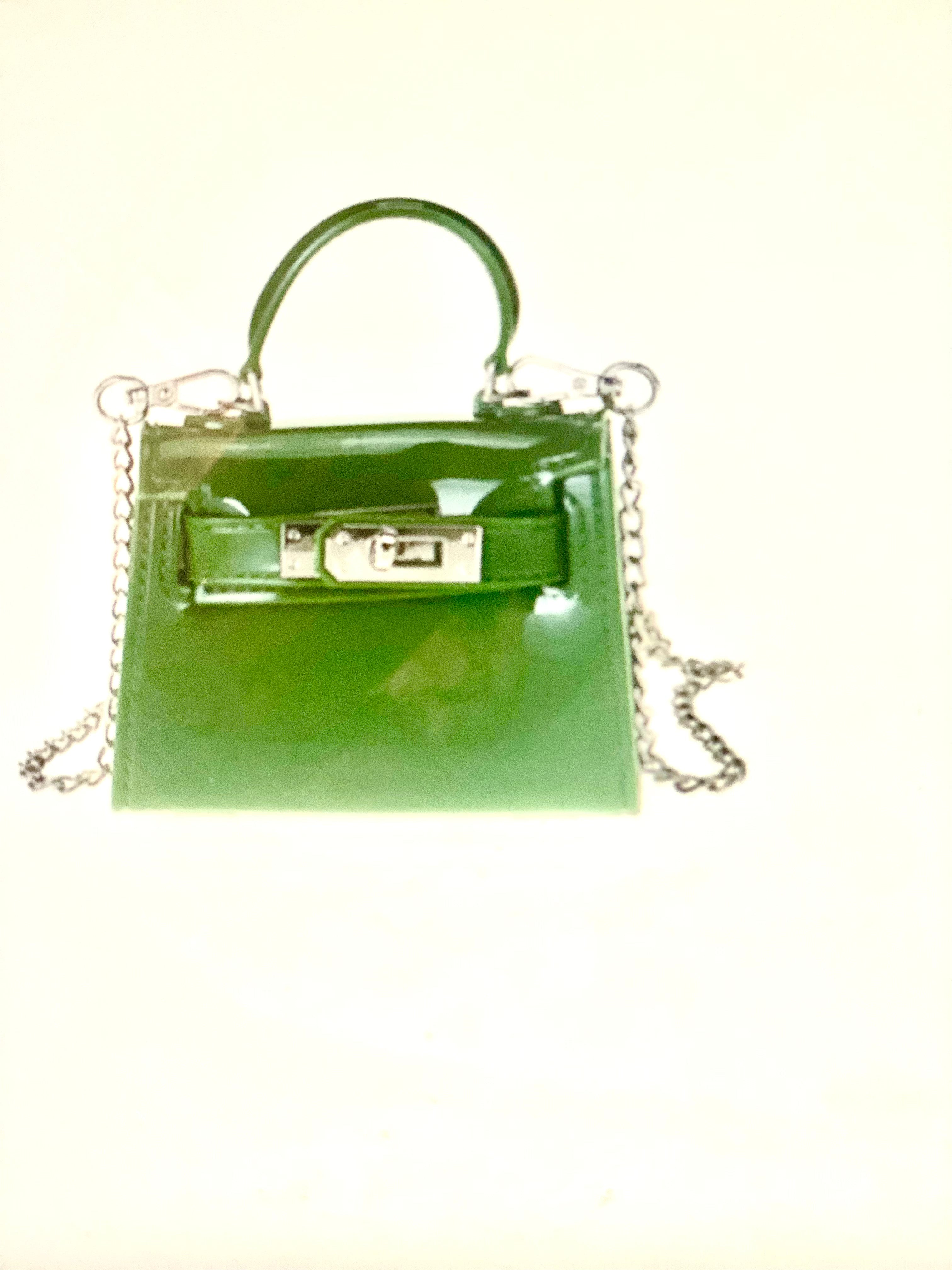 Handbag- Mini Green Glossy Jelly handbag