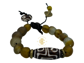 Stone Bracelet Blk/Wht/Brwn