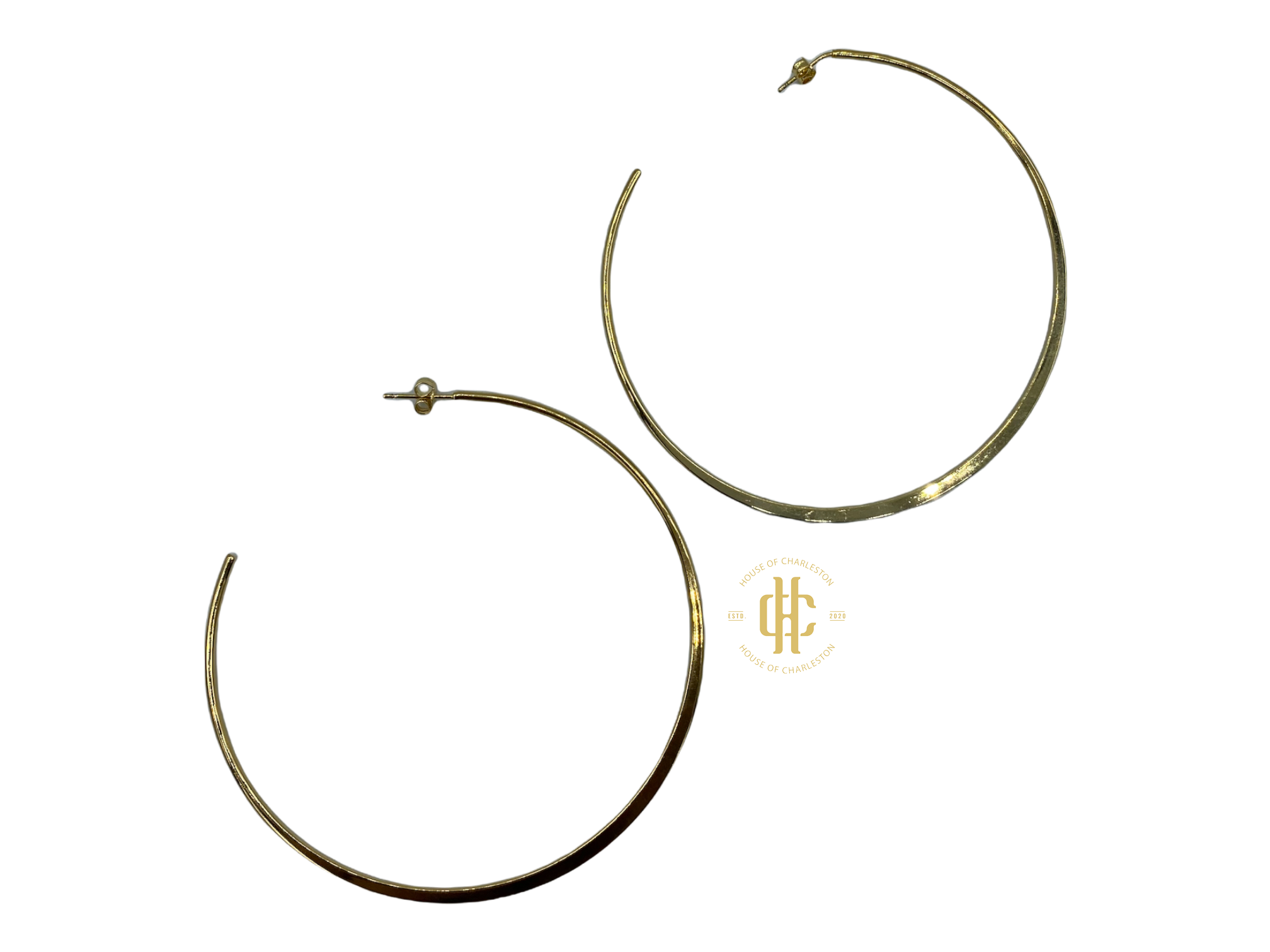 Gold Flat Hoops