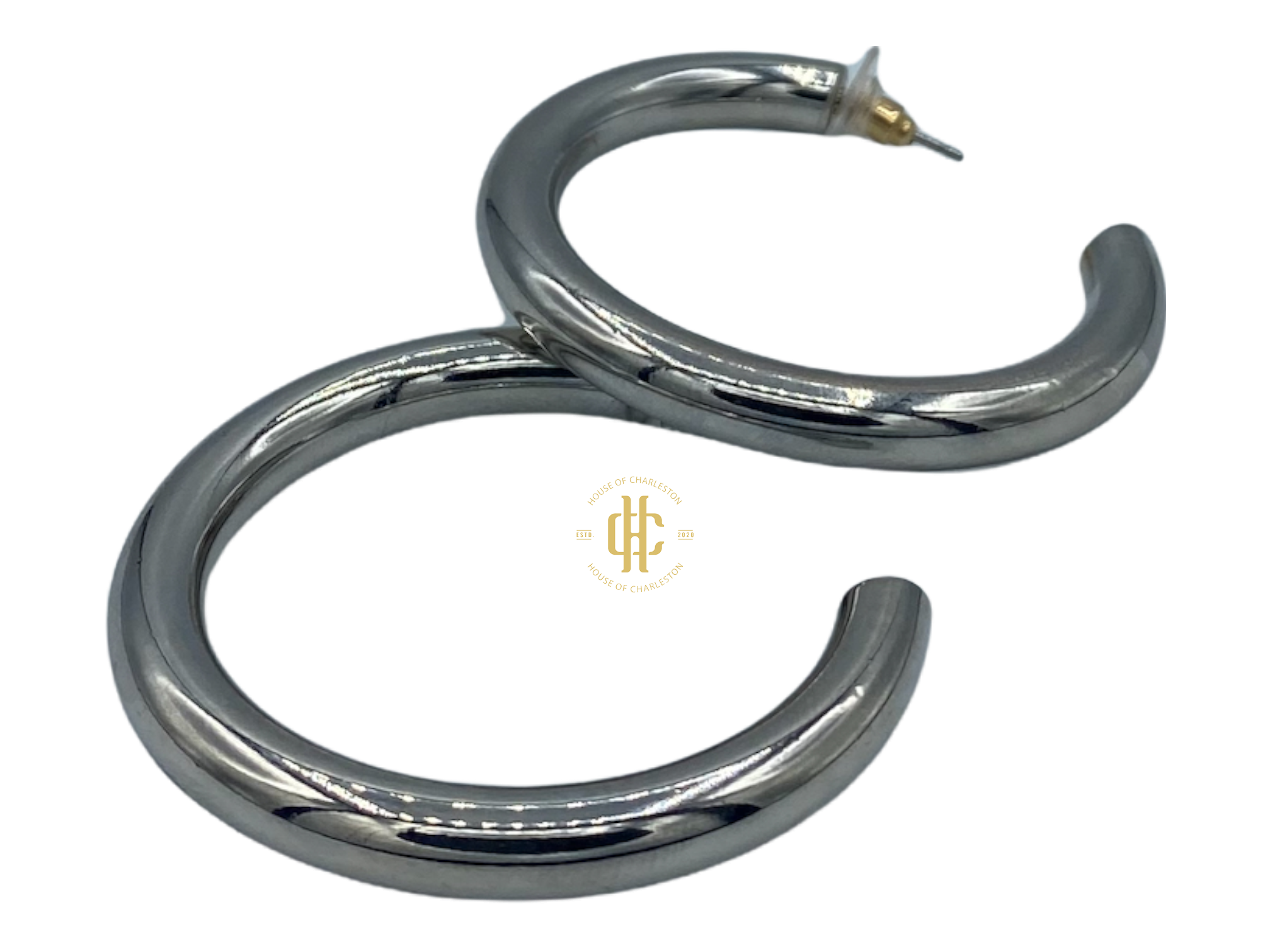 Silver Bold Hoop Earrings