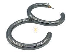 Silver Bold Hoop Earrings